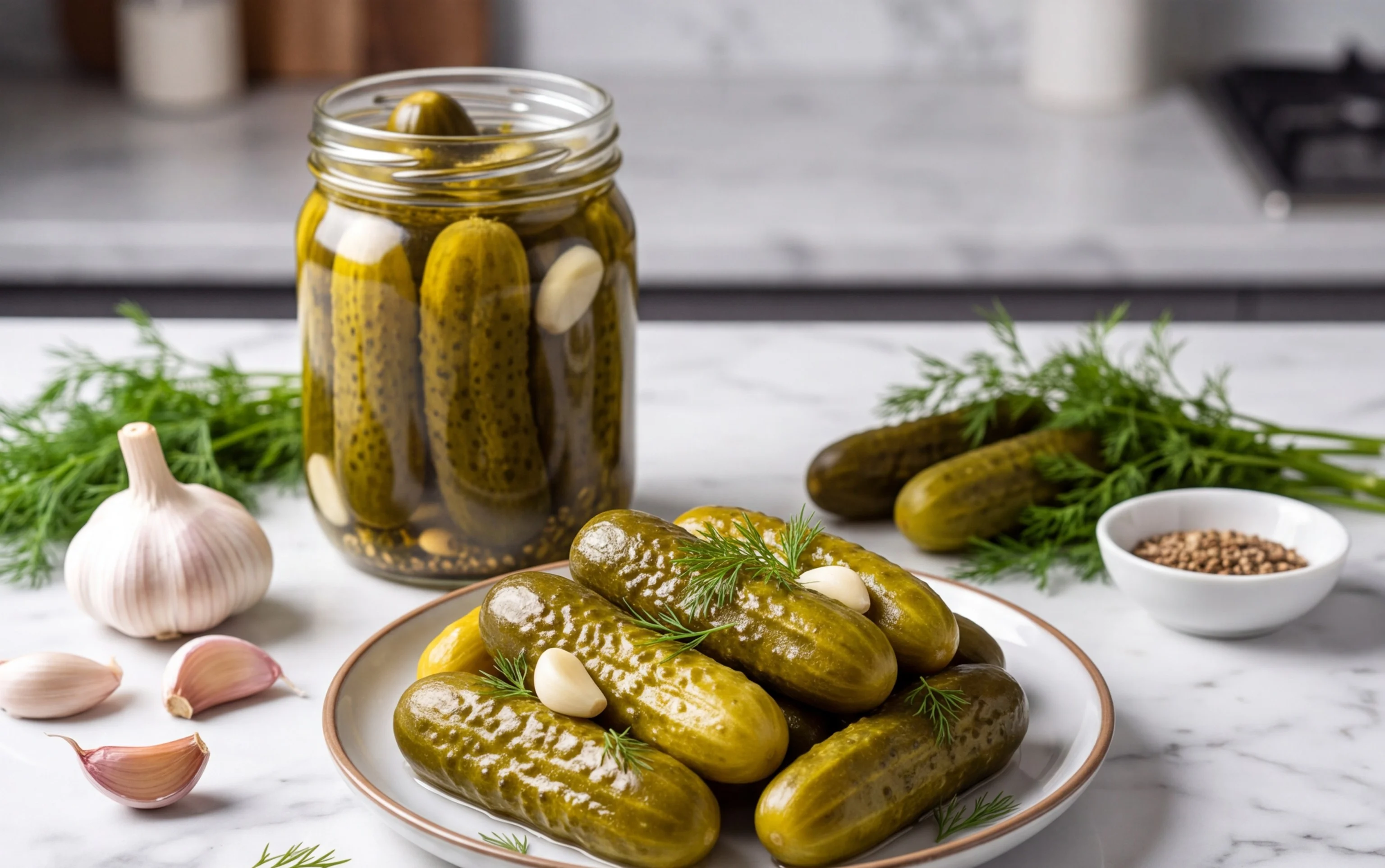 Easy Refrigerator Garlic Dill Pickles Recipe